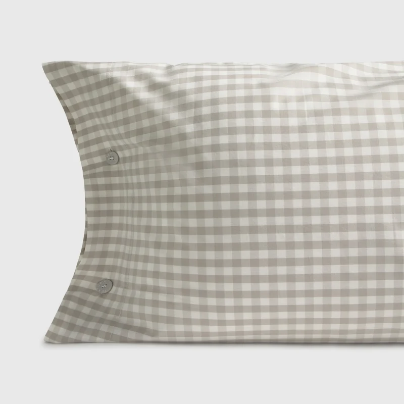 Funda de almohada algodón 180 hilos cuadros vichy Kimcua