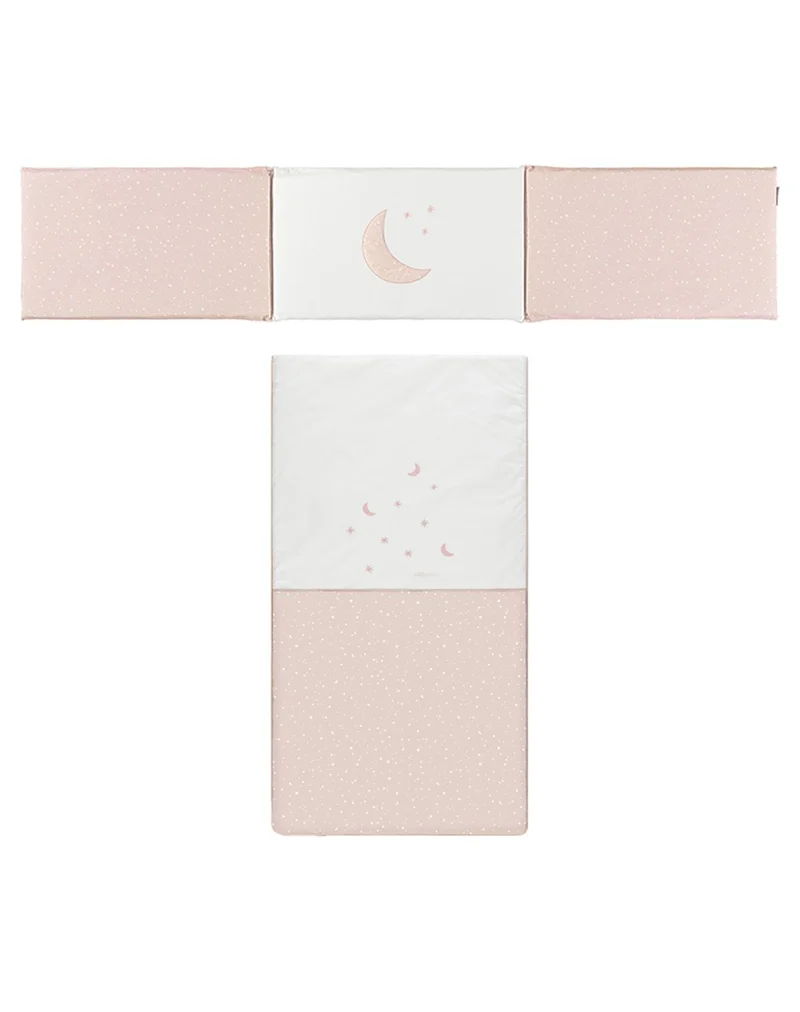 Colcha + protector cuna - COSMOS ROSA