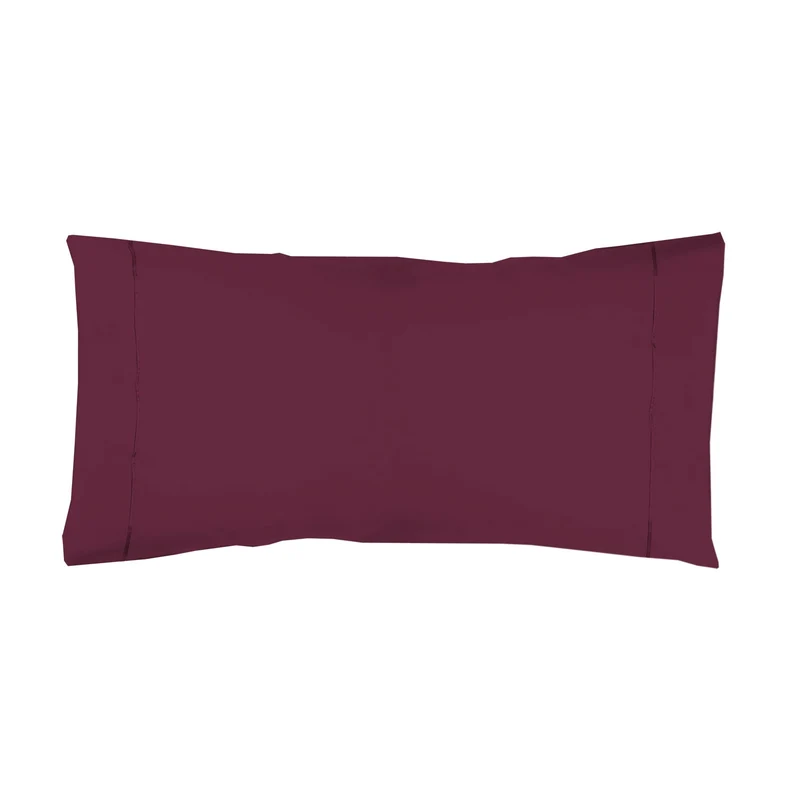Funda almohada Algodón Percal de 200 hilos Berenjena