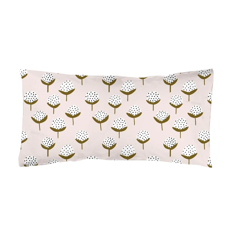 Funda almohada estampada Flor de algodón