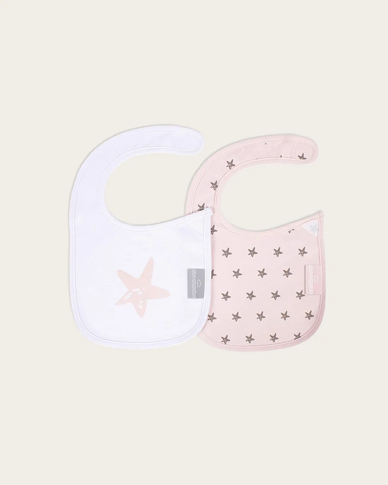 Pack 2 Baberos Estrellas - Rosa