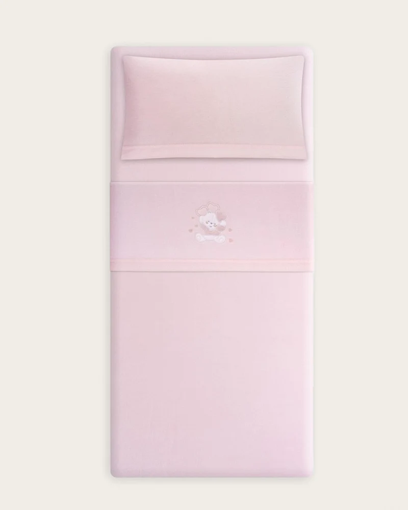 Juego de Sábanas Coralina Oso - Rosa