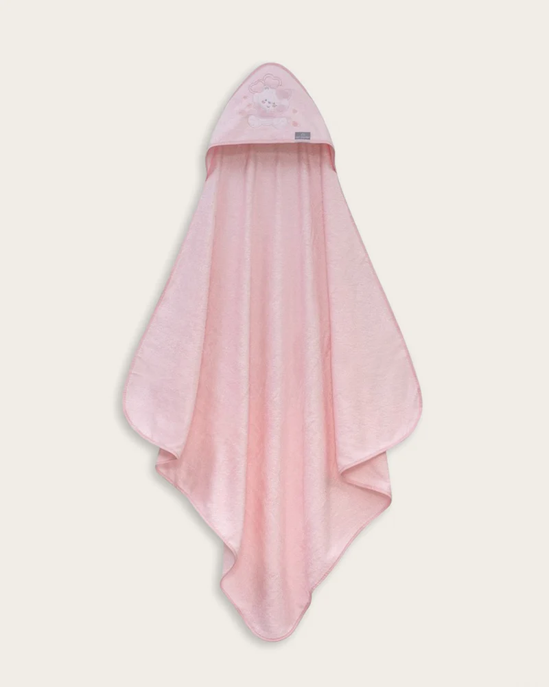 Capa de Baño Bebé Oso - Rosa