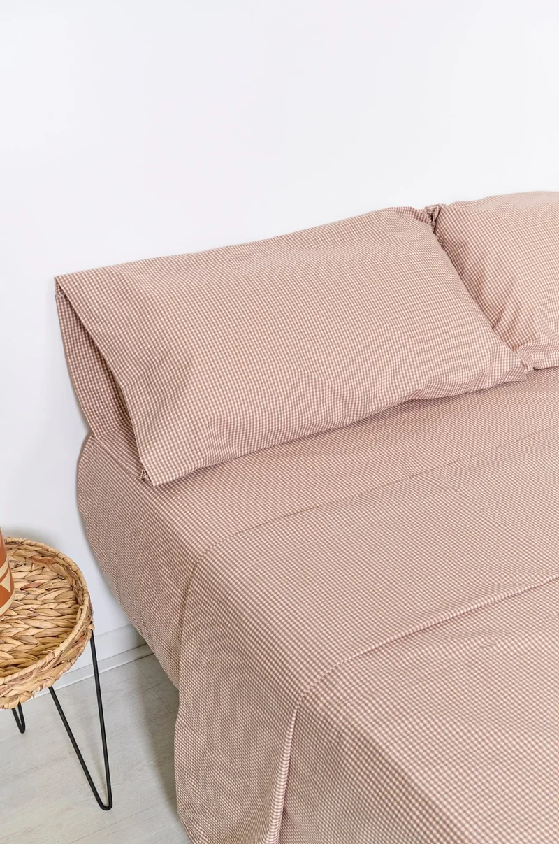 Funda de almohada estampada Vichy Teja