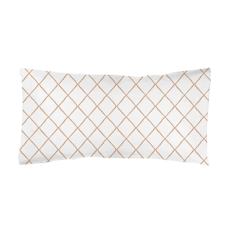 Funda de almohada estampada Rombos Marrón