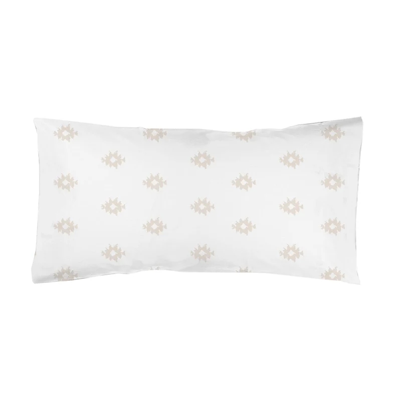 Funda de almohada estampada Kilim Beige