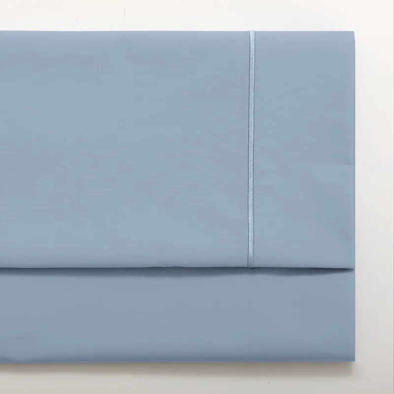 Sábana Encimera Percal 200 Hilos 160x285 | ROY | Azul Pastel