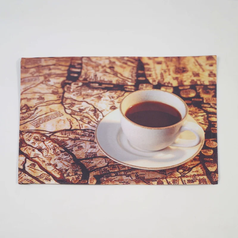 Mantel individual foto taza mapa