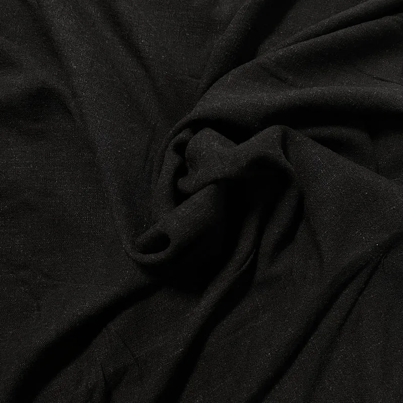 Tejido de Viscosa y Lino 230g/m² 1,35m ancho | Negro