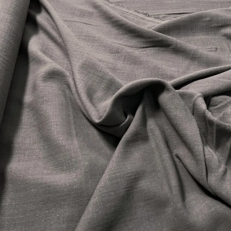 Tejido de Viscosa y Lino 230g/m² 1,35m ancho | Gris Oscuro