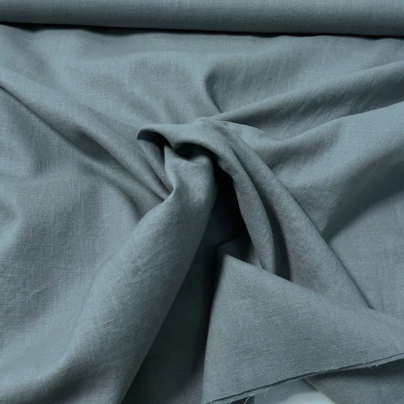 Tela de lino 100% 165 g/m² 1.3 metros de ancho - Azul Majestuoso