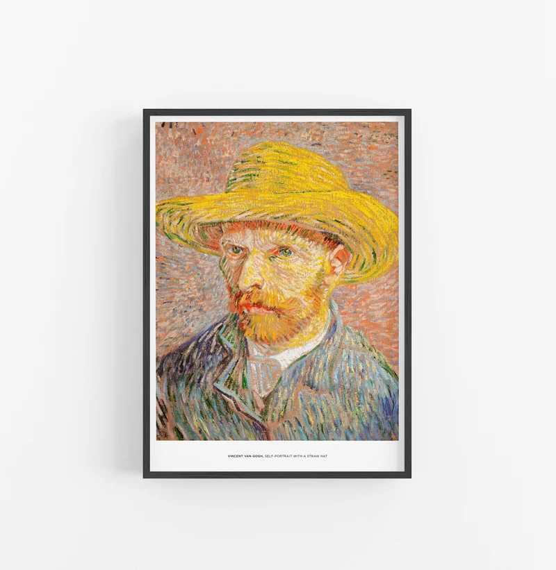Cuadro Vicent Van Gogh Self Portrait With A Straw Hat