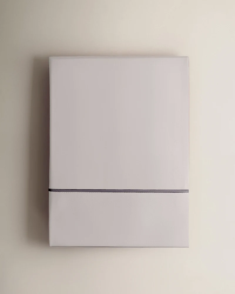 Juego sábanas algodón percal vivo gris (180 hilos)