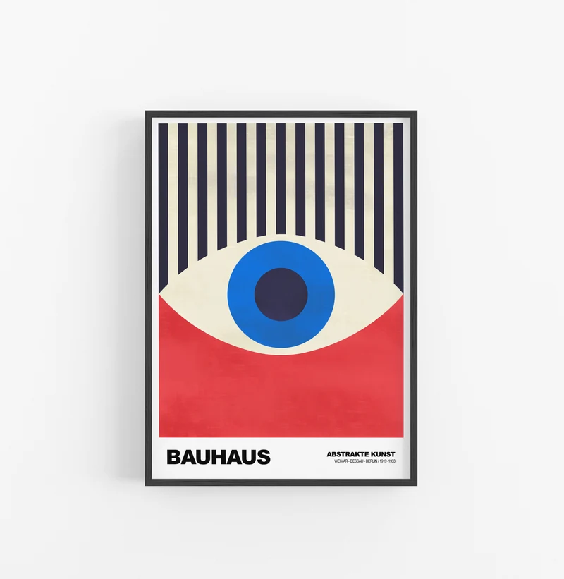 Cuadro Bauhaus Ojo Con Rayas