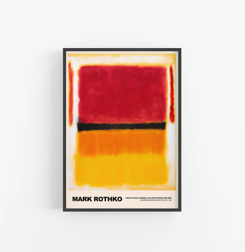 Cuadro Mark Rothko Violet Black Orange Red Yellow