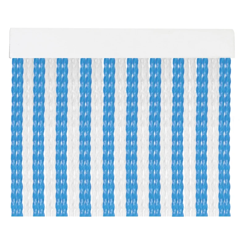Cortinas para Interior o Exterior Cordón PVC de 90x210cm- Azul+Transparente C4