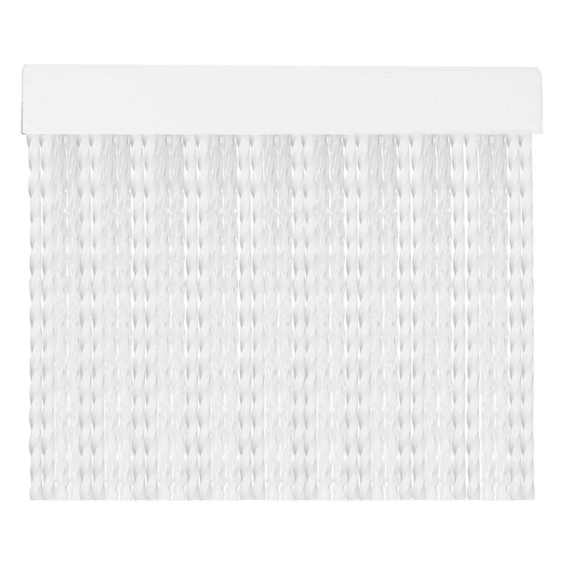 Cortinas para Interior o Exterior Cordón PVC de 90x210cm- Blanco+Transparente C1