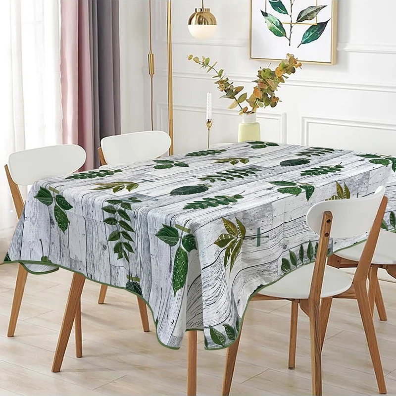 Mantel Antimanchas, Rectangular, Resistente, Impermeable-Hojas