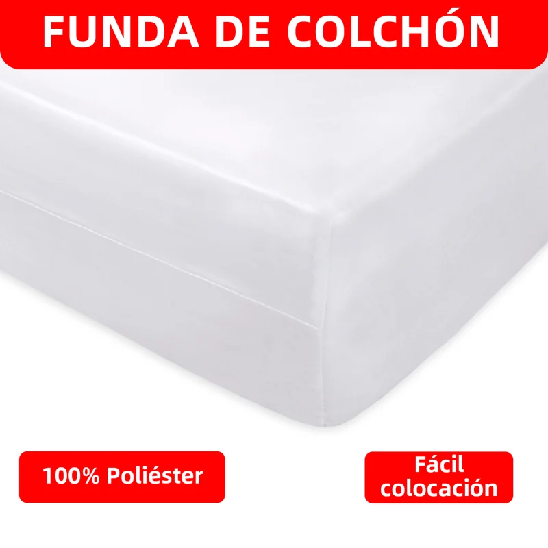 Funda de colchón 100% Microfibra, cierre con cremallera.