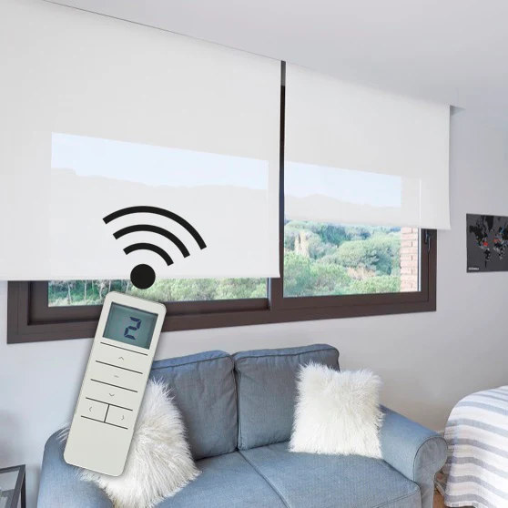 Estor enrollable motorizado Screen Blanco