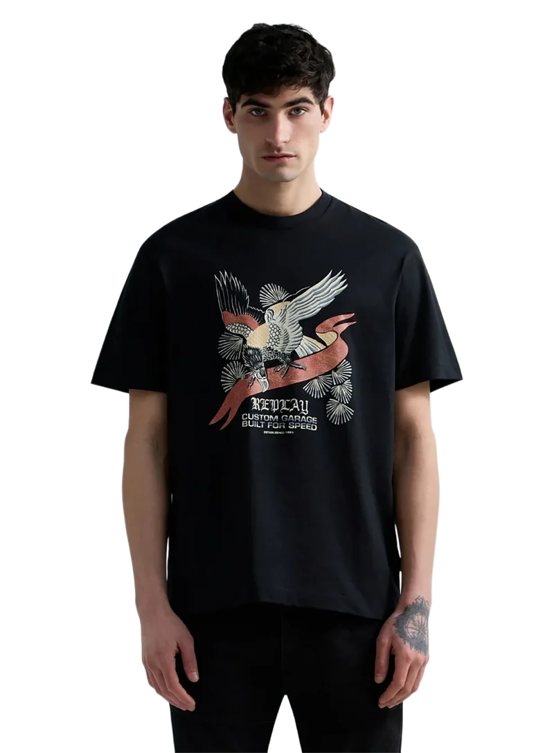 Camiseta De Punto Con Estampado Águila