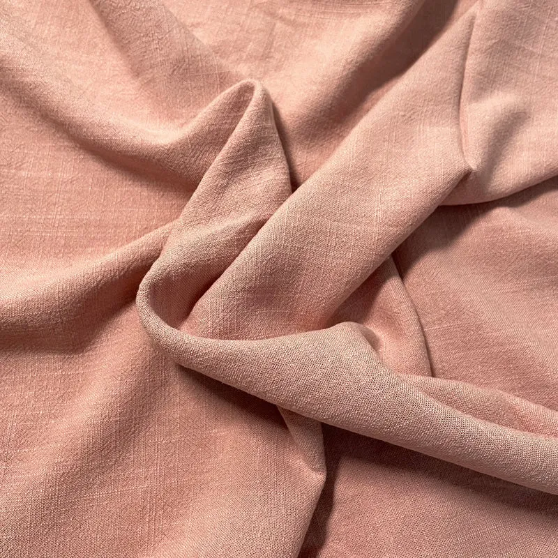 Tejido de Viscosa y Lino 230g/m² 1,35m ancho | Rosa Bebé