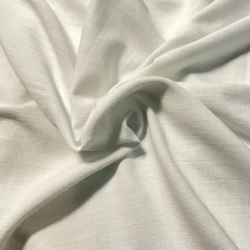 Tela de Viscosa y Lino 230g/m² 1.35m de ancho - Blanco