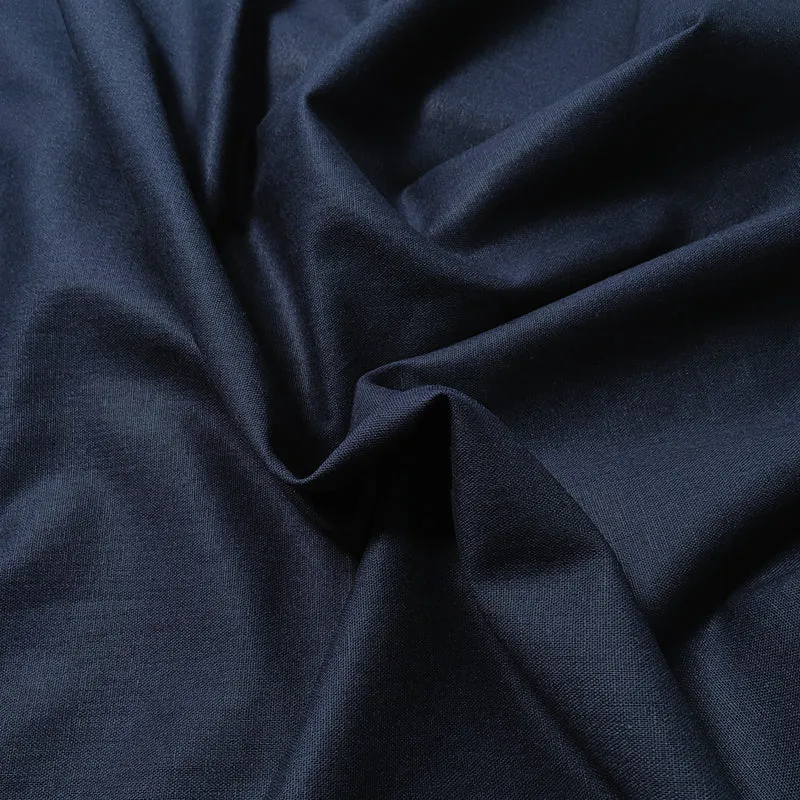 Tela de Mezcla de Lino 200g/m2 1.35m de Ancho | Azul oscuro