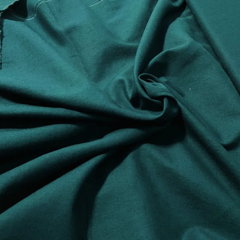 Tela de Mezcla de Lino 200gm2 1.35m ancho | Verde Oscuro