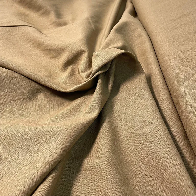 Tela de Mezcla de Lino 200g/m2 1.35m de Ancho | Camel