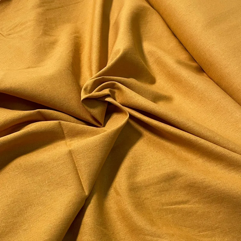 Tela de Mezcla de Lino 200g/m2 1.35m de Ancho | Amarillo Pastel