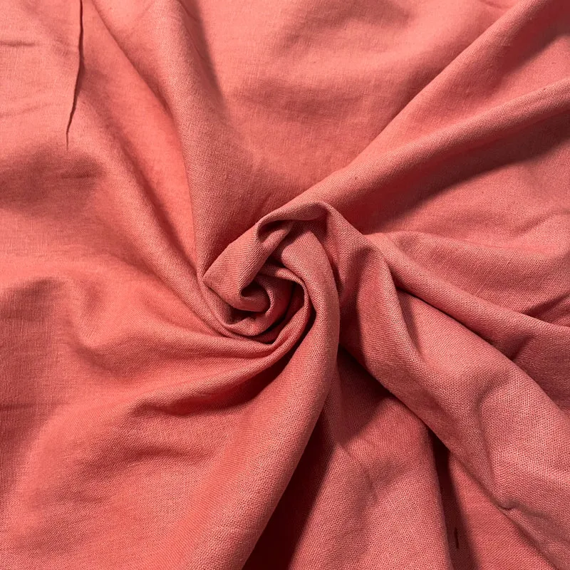 Tela de Mezcla de Lino 200g/m2 1.35m de Ancho | Rosa