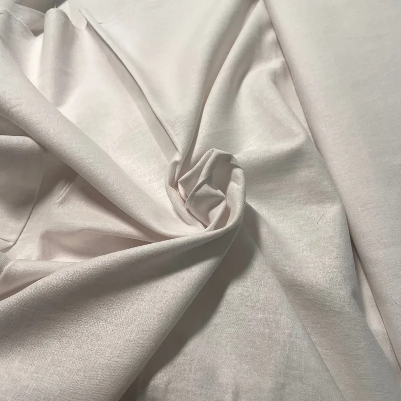 Tela de Mezcla de Lino 200g/m2 1.35m de Ancho | Blanco