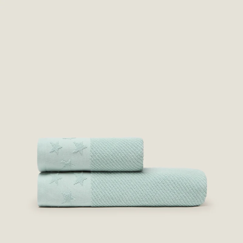 Toalla de baño rizo de algodón con estrellas Catara