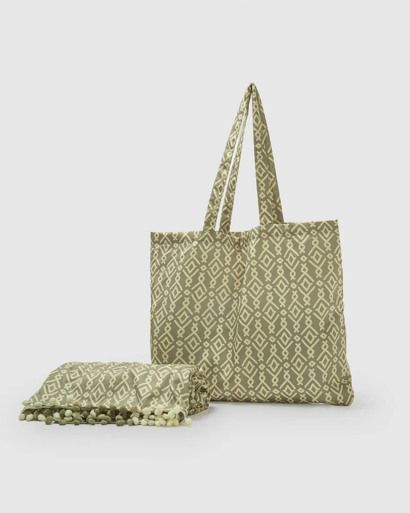 Pack bolso + toalla pareo rubio verde