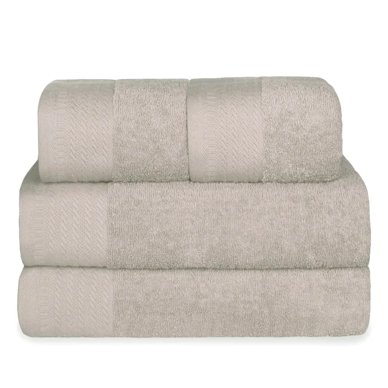 Juego de Toallas 100% Algodón de 500gsm.2Baño+2Manos, Arena
