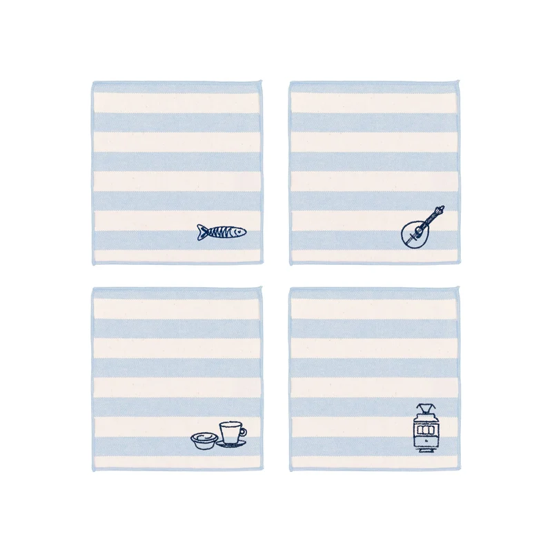 Roupa de mesa Barra, em algodão, com motivos inspirados em Portugal bordados