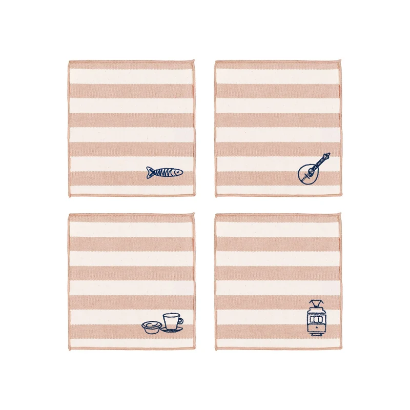Roupa de mesa Barra, em algodão, com motivos inspirados em Portugal bordados