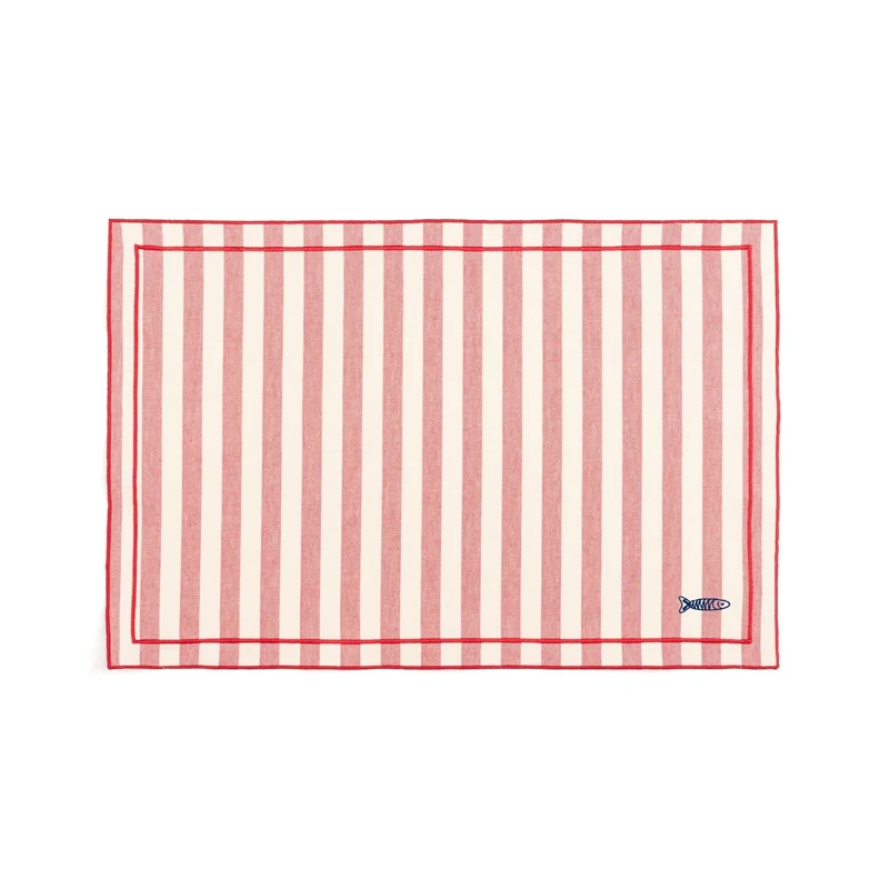 Roupa de mesa Barra, em algodão, com motivos inspirados em Portugal bordados
