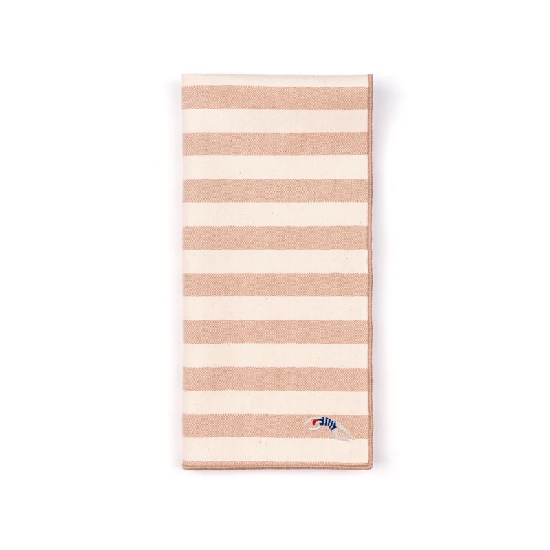 Roupa de mesa Barra, em algodão, com desportistas retro bordados