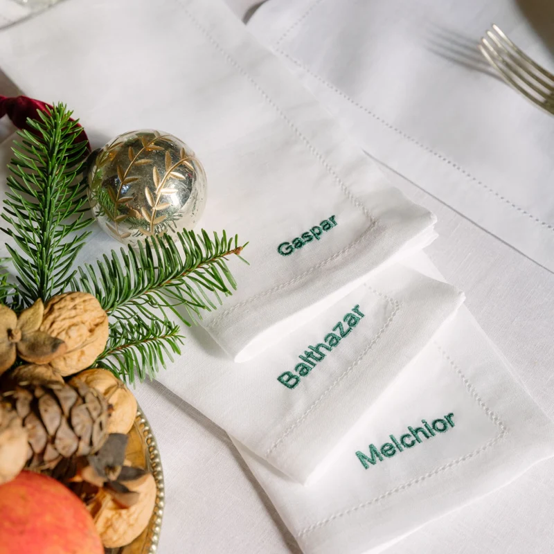 Roupa de Mesa Mafra com bordado personalizado