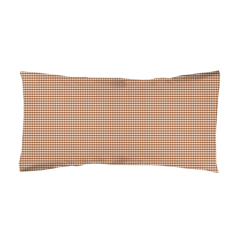 Funda almohada estampada Infantil Vichy Marrón