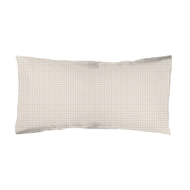 Funda almohada estampada Infantil Vichy Beige