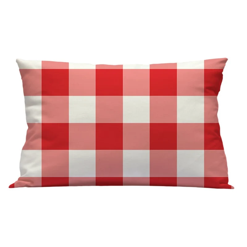 Funda cuadrante vichy L Rojo