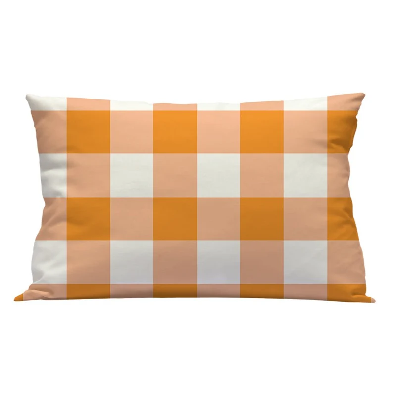 Funda cuadrante vichy L Naranja