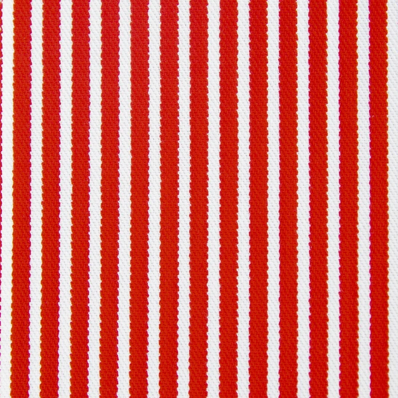 Tela de Sarga a Rayas Blancas 200g/m2 | Rojo
