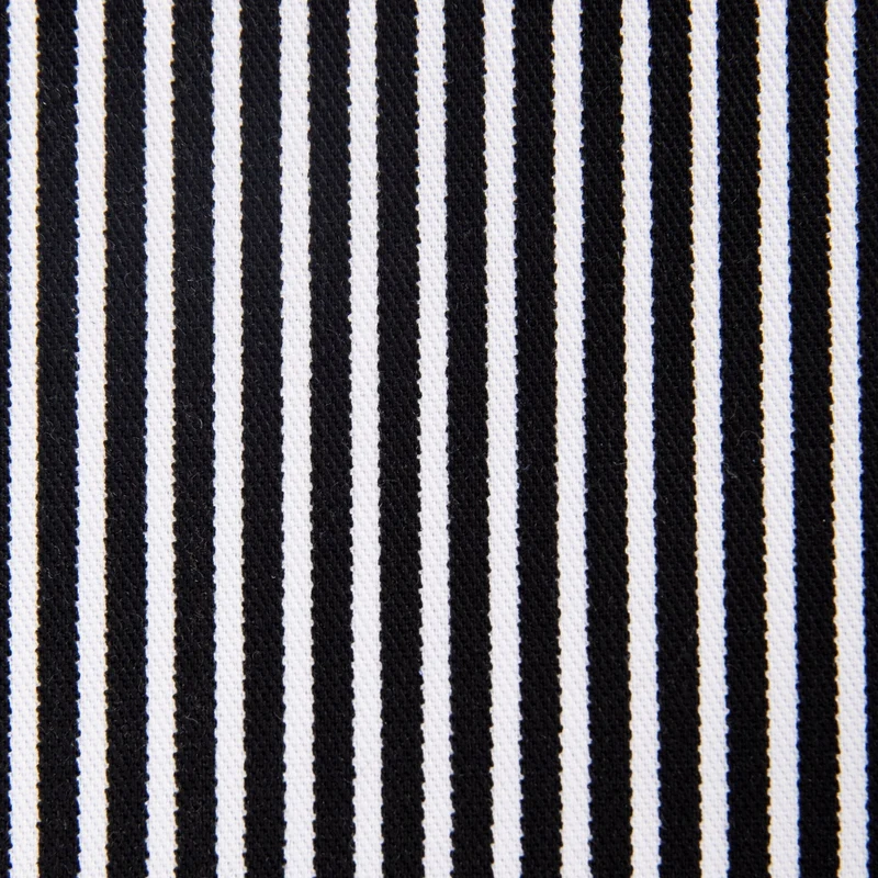 Tela de Sarga a Rayas Blancas 200g/m2 | Negro