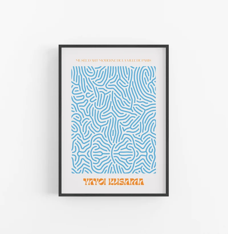 Cuadro Yayoi Kusama Lineas Organicas