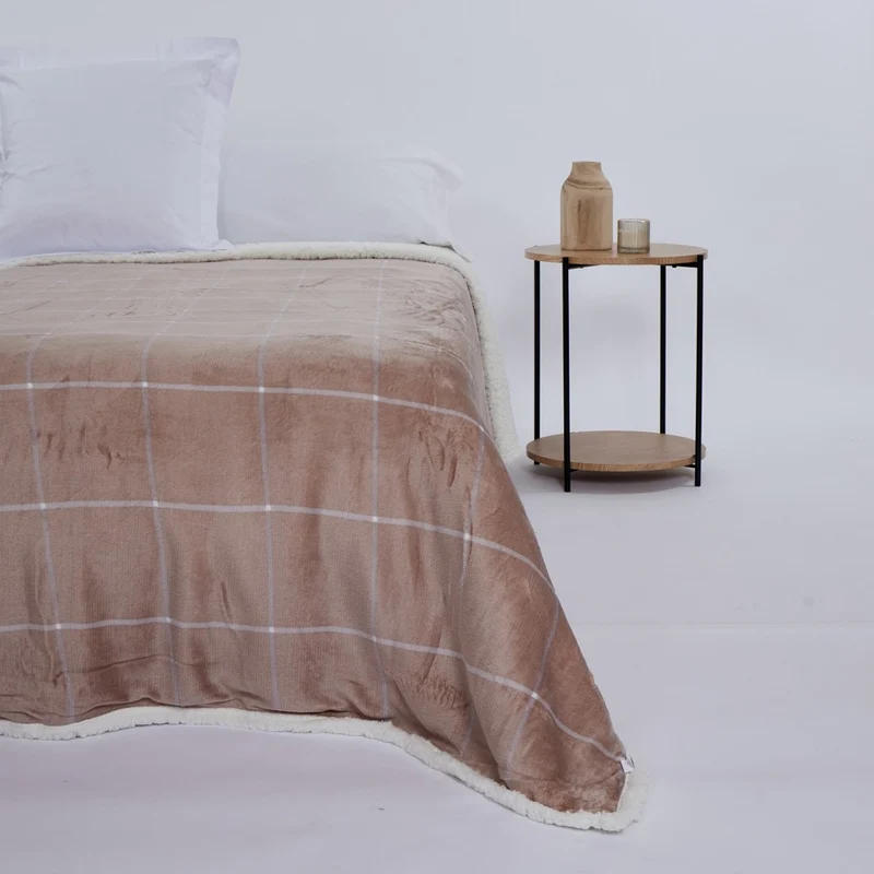 Manta sherpa square beige