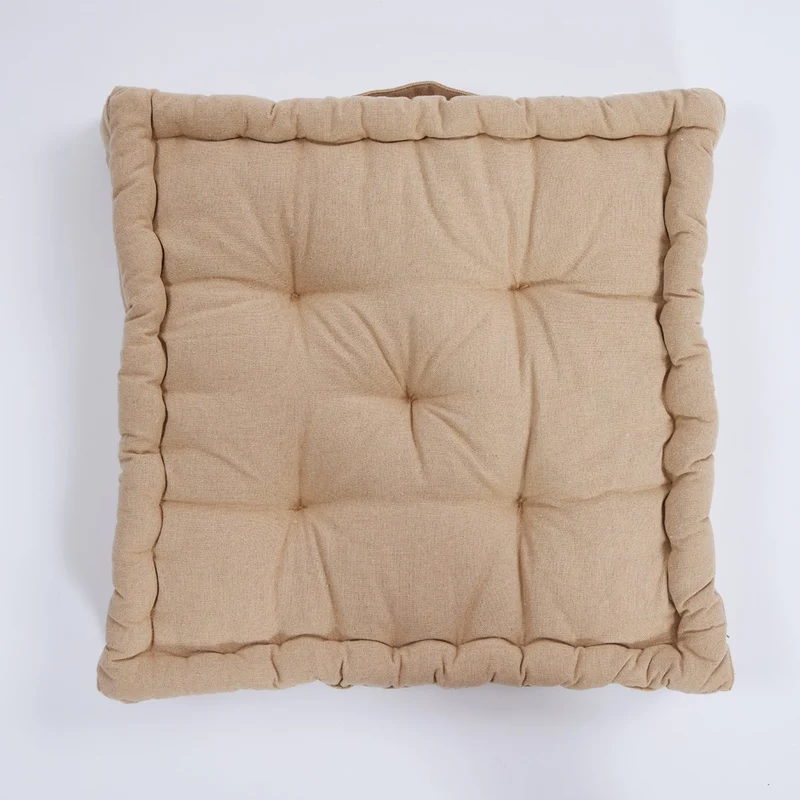 Cojín de suelo cotton beige